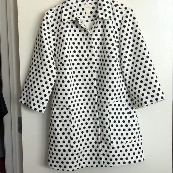 black and white polka dot jacket